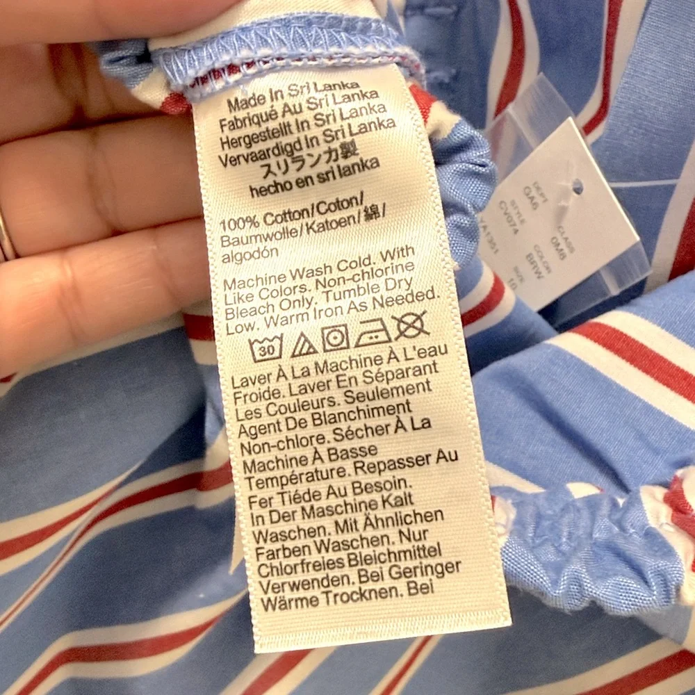 NWT J.Crew Long Boxer Short in Oxford Stripe